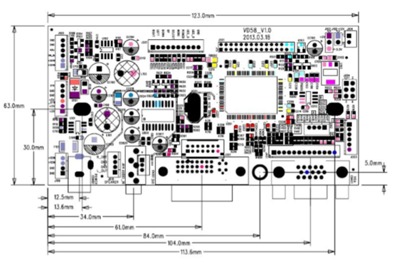 XH-VD58工業(yè)驅(qū)動板結(jié)構(gòu)圖